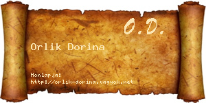 Orlik Dorina névjegykártya